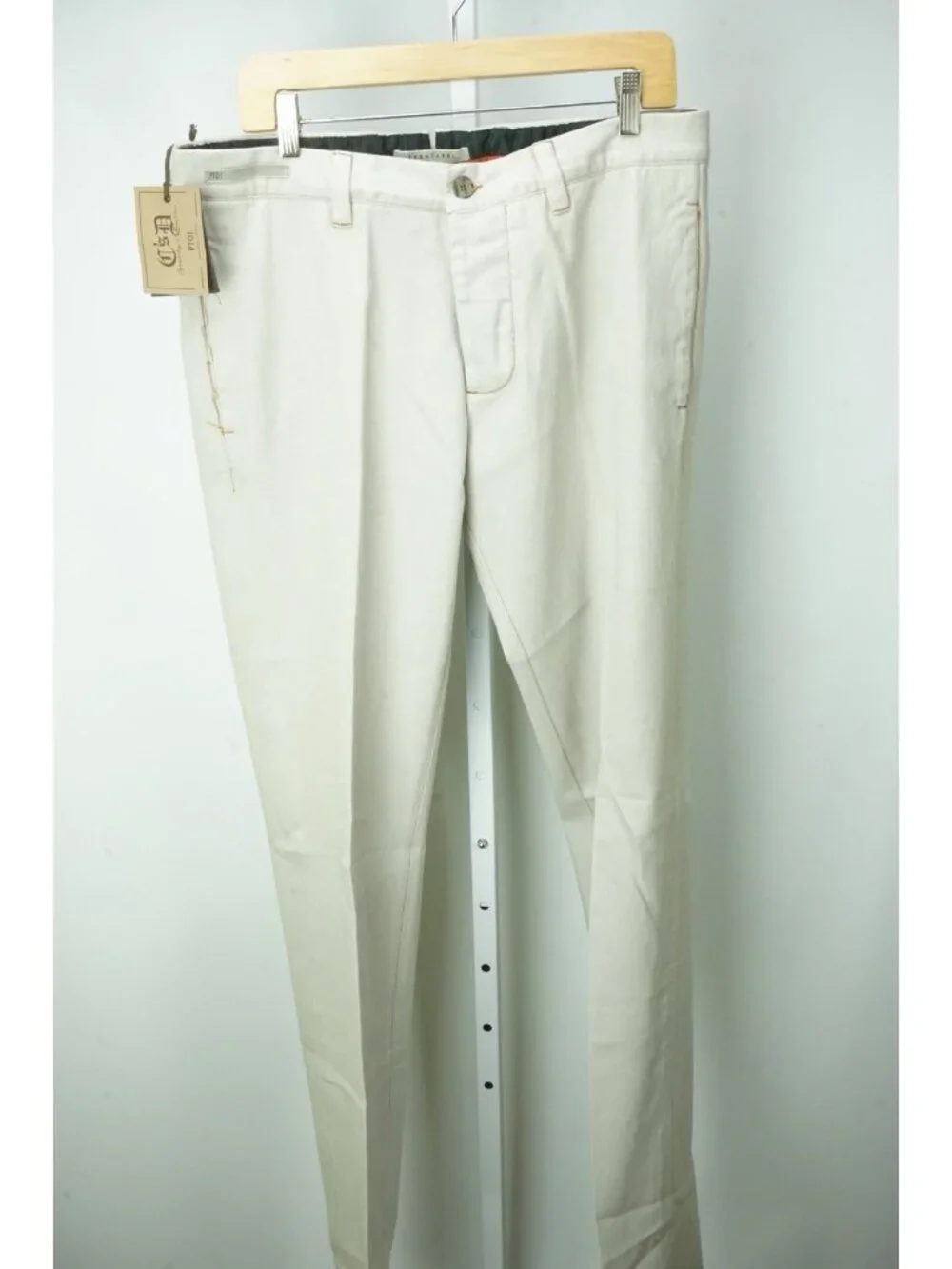 PT01 Trentasei Cotton Beige Twill Button Fly Pants Sz 50 EU BRAND NEW